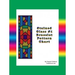 Stained Glass 1 Bracelet Bead Pattern Chart