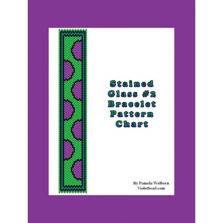 Stained Glass 2 Bracelet Bead Pattern Chart