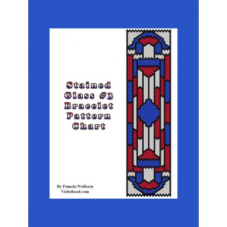 Stained Glass 3 Bracelet Bead Pattern Chart