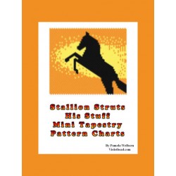 Stallion Struts Mini Tapestry Beading Pattern Chart