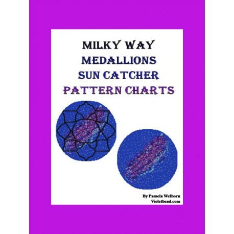 Milky Way Through a Dream Catcher Beaded Medallion pattern chart set