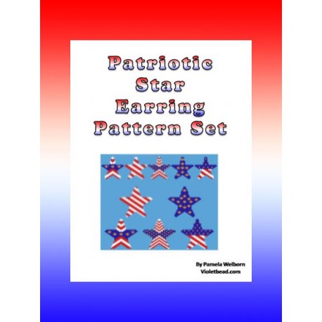 Patriotic Star Earring Pattern Chart Set