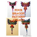 Four Alternate Beaded Dragon Pattern Charts