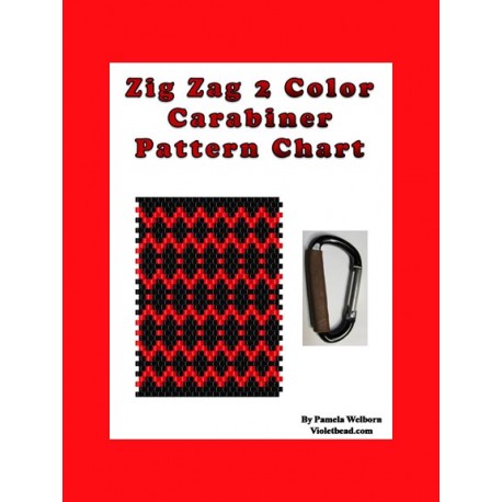 Zig Zag 2 color Carabiner Pattern Chart