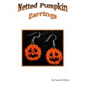 Bead Netted Pumpkin Earrings Tutorial