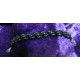 Hand Beaded Matte Teal & Black Spiral Bracelet