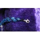Hand Beaded Shades of Aqua & Black Spiral Bracelet