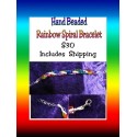 Hand Beaded Rainbow Spiral Bracelet