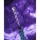 Hand Beaded Shiny Teal & Black Spiral Bracelet