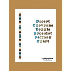 Desert Chevrons Tennis Bracelet Pattern Charts