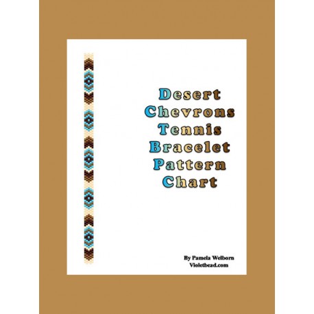Desert Chevrons Tennis Bracelet Pattern Charts