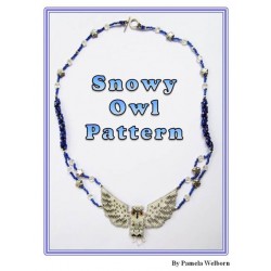 Snowy Owl Necklace Bead Pattern Chart