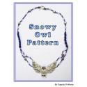 Snowy Owl Necklace Bead Pattern Chart