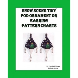 Snow Scene 3D Peyote Pod earring or tiny ornament pattern