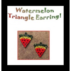 Watermelon Triangle Earring Beading Patte