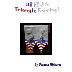 US Flag Triangle Earring Patte