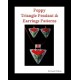 Poppy Triangle Pendant & Earring Pattern with word chart