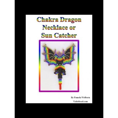 Chakra Beaded Dragon Necklace or Suncatcher Pattern Charts