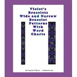 Violets Bracelet Pattern Charts with word map