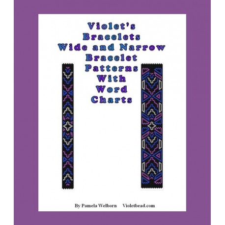 Violets Bracelet Pattern Charts with word map