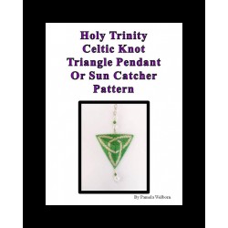 Holy Trinity Celtic Knot work Triangle Pendant Pattern with Word Chart