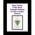 Holy Trinity Celtic Knot work Triangle Pendant Pattern with Word Chart
