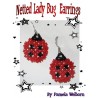 Bead Netted Lady Bug Earrings