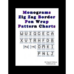 Zig Zag Border Monograms for G2 Beaded Pen Wrap