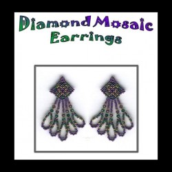 Diamond Mosaic Beaded Earring Tutorial