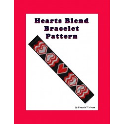 Hearts Knotted Bracelet Bead Pattern Chart