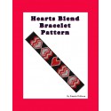 Hearts Blend Bracelet Bead Pattern Chart