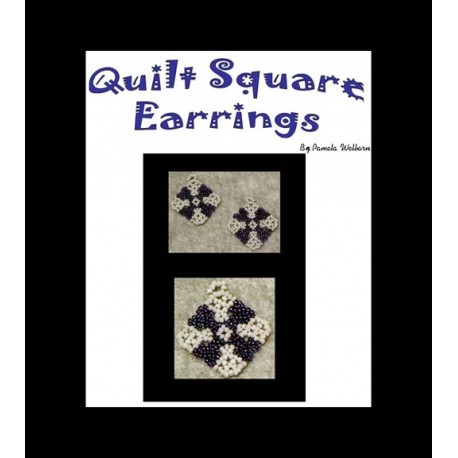 Bead Netted Quilt Square Earring tutorial