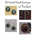 EZ Netted Rivoli Earrings and Pendant Tutorial