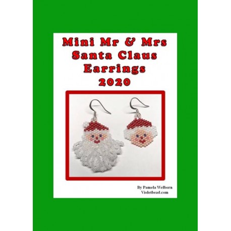 Mini Mr & Mrs Santa Claus 2020 Earring Pattern Charts Set
