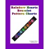 Rainbow Hearts Bracelet Bead Pattern Chart
