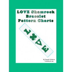 LOVE Shamrock Bracelet Bead Pattern Chart