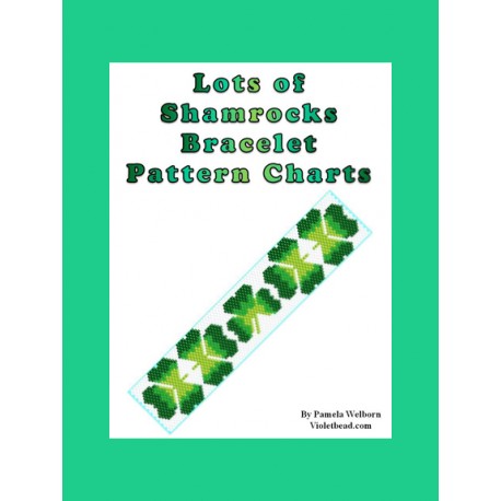 Lots of Shamrocks Bracelet Bead Pattern Chart