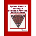 Spiral Hearts Triangle Pendant with Word Chart