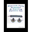 Peacock Eye Bracelet and Earring Patterns set