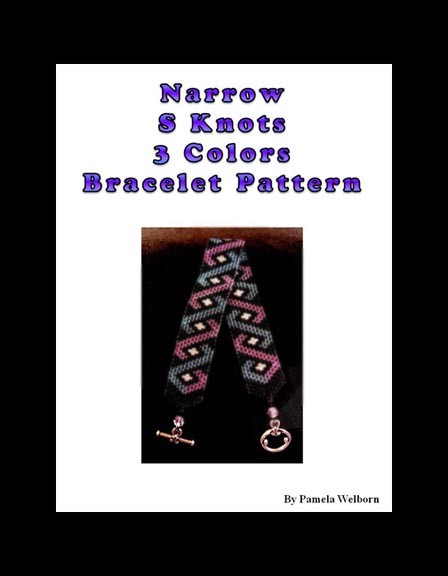 Narrow S Knots in 3 colors Bracelet Bead Pattern Chart
