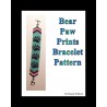 Bear Paw Print Bracelet Bead Pattern Chart