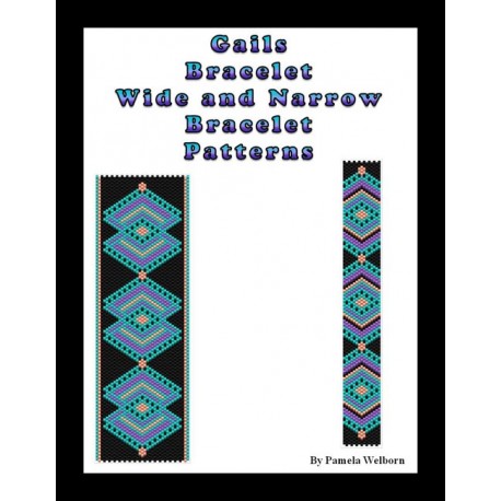Gails Bracelet - wide and narrow versions Bead Pattern Chart