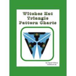 Witches Hat Triangle Pendant Patte with word chart