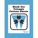 Black Cat Triangle Pendant Pattern with word chart