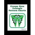 Creepy Eyes Triangle Pendant Pattern with word chart