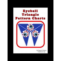 Eyeball Triangle Pendant Pattern with word chart