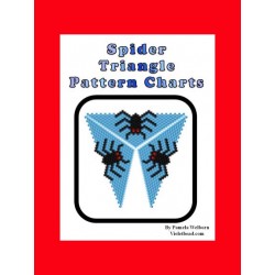 Spider Triangle Pendant Patte with word chart