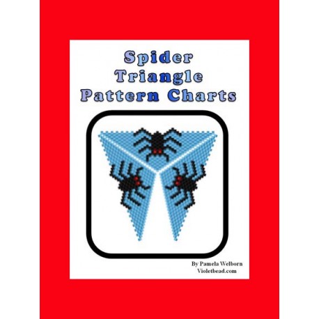 Spider Triangle Pendant Pattern with word chart