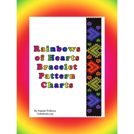 Rainbows of Hearts Bead Pattern Chart