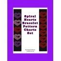 Spiral Hearts Bracelet Bead Pattern set Charts